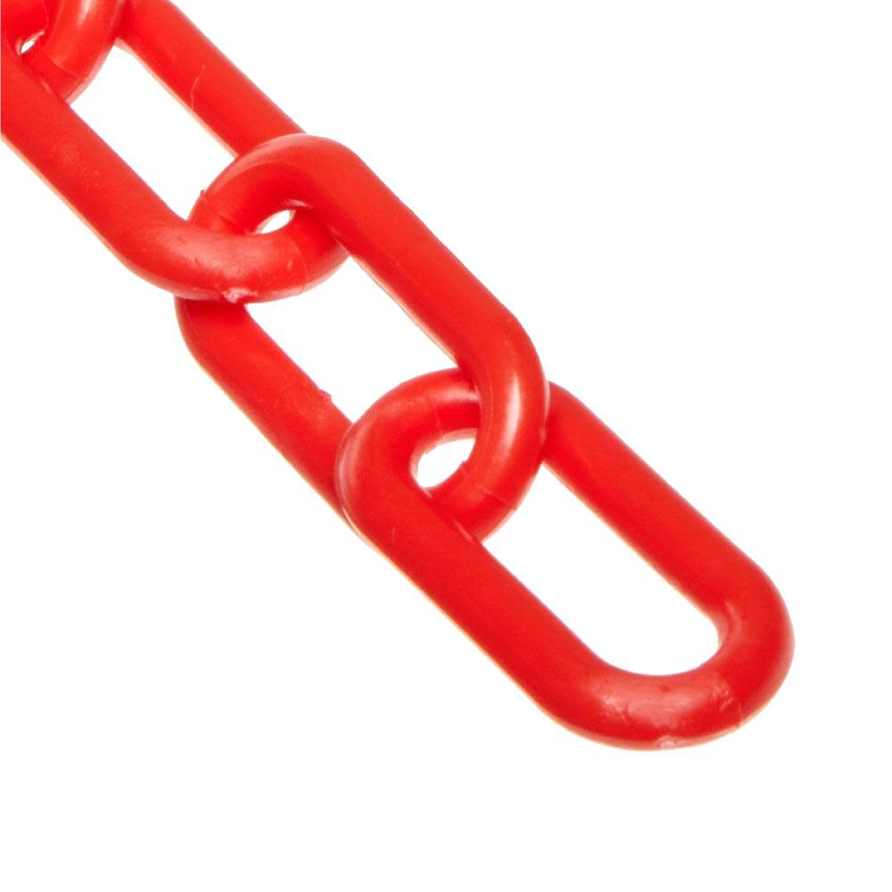 Mr Chain 2 In. (#8 51mm) x 500 Ft. Red Plastic Barrier Chain, large image number 1