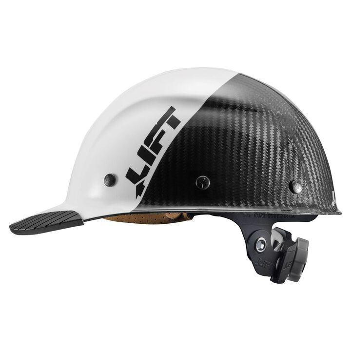 Lift Safety DAX FIFTY50 Carbon Fiber Hard Hat Black and White