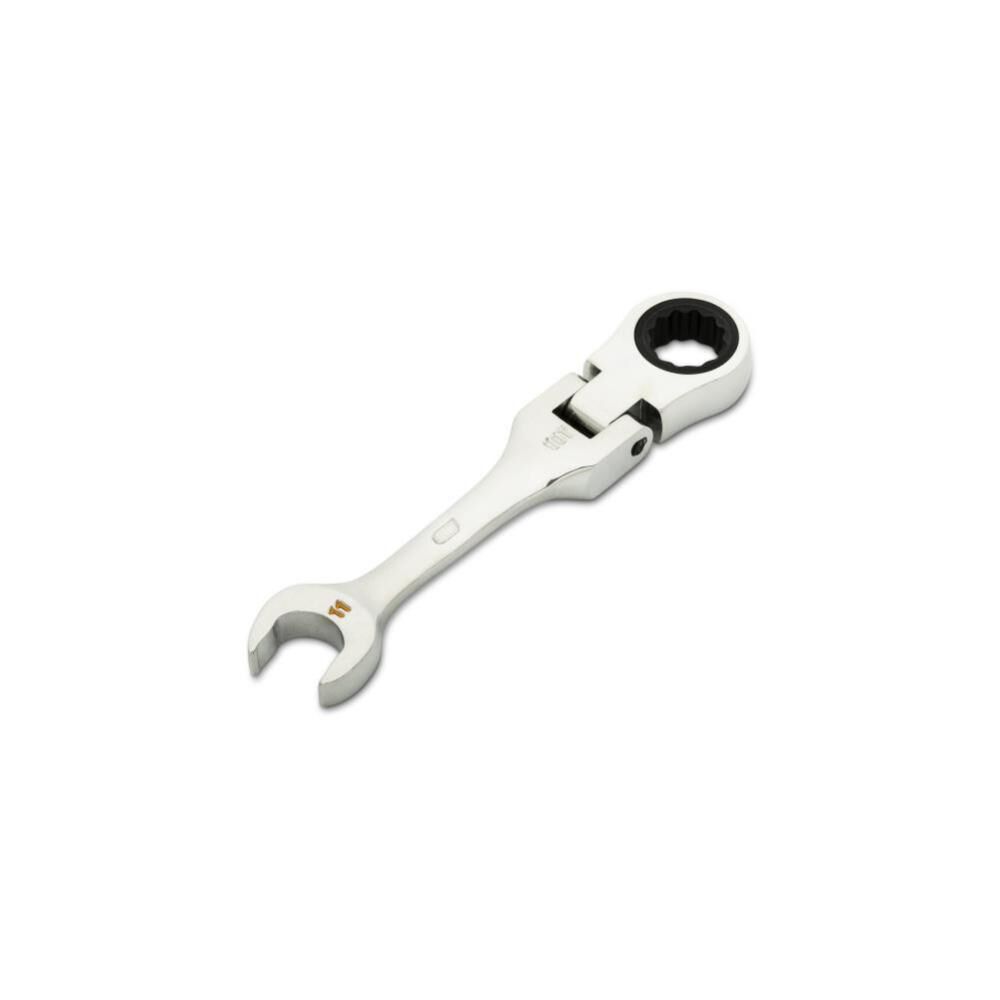 GEARWRENCH 11mm 90-Tooth 12 Point Stubby Flex Combination Ratcheting Wrench, large image number 2