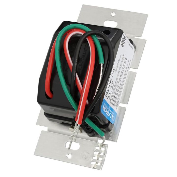 Lutron Skylark LED+ 120V 150W Gloss White 3-Way Dimmer W/Rocker Switch, large image number 4