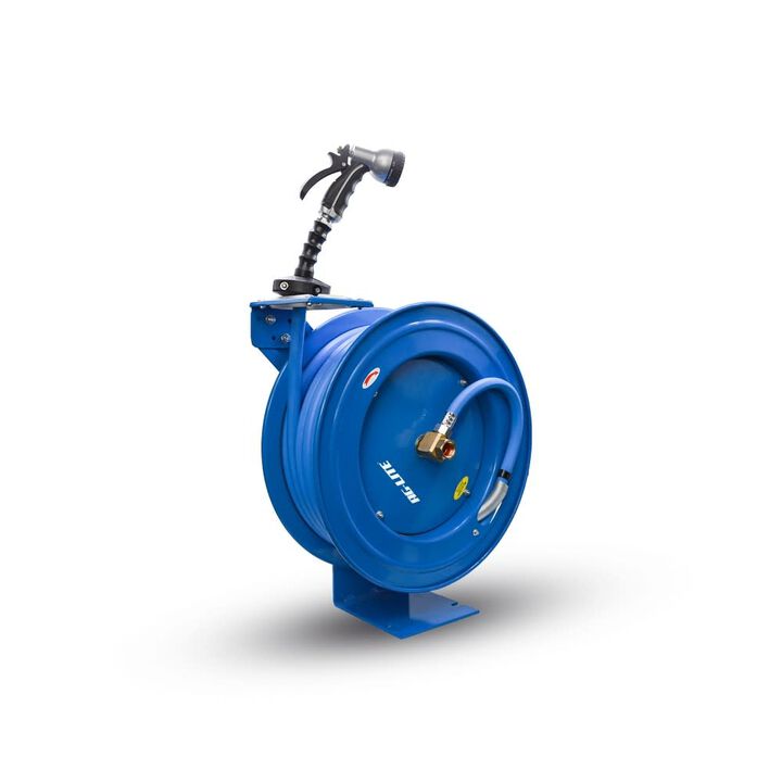 BluBird AG-Lite 5/8 Inch x 50 Ft. Water Hose Reel HD Single Arm Assembly