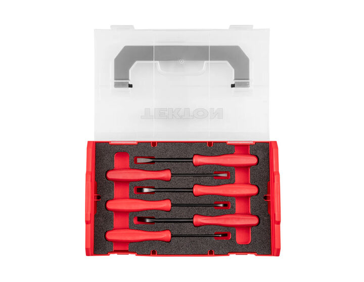 Tekton Mini Pry Bar Set with Mini Stacking Tool Box, 6 Pieces