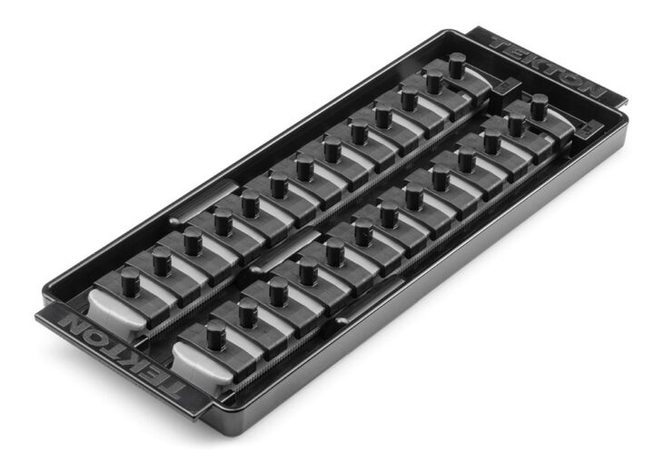 Tekton 26 Slot Universal Socket Organizer for 1/4 Inch Drive Sockets and Bit Sockets, Gray