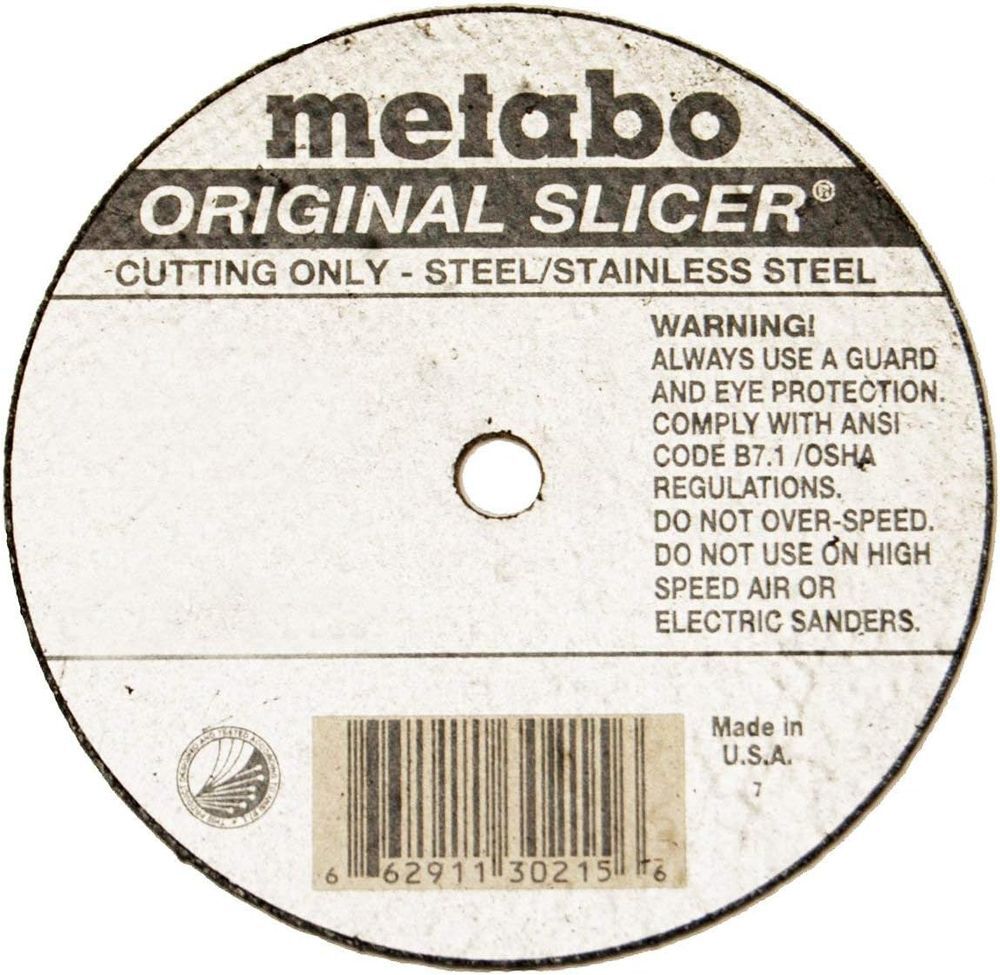 Metabo Original Slicer Type 1 A60TZ Grit Abrasive Cut-Off Wheel, large image number 1