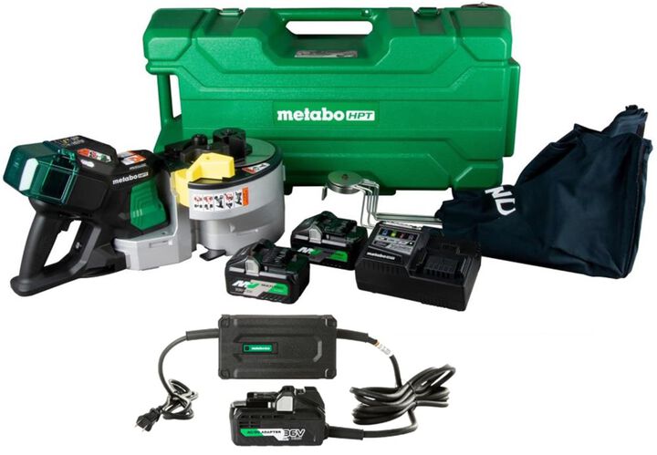 Metabo HPT 36V MultiVolt Portable Rebar Bender/Cutter Kit & 36V Multi Volt AC Adapter Bundle