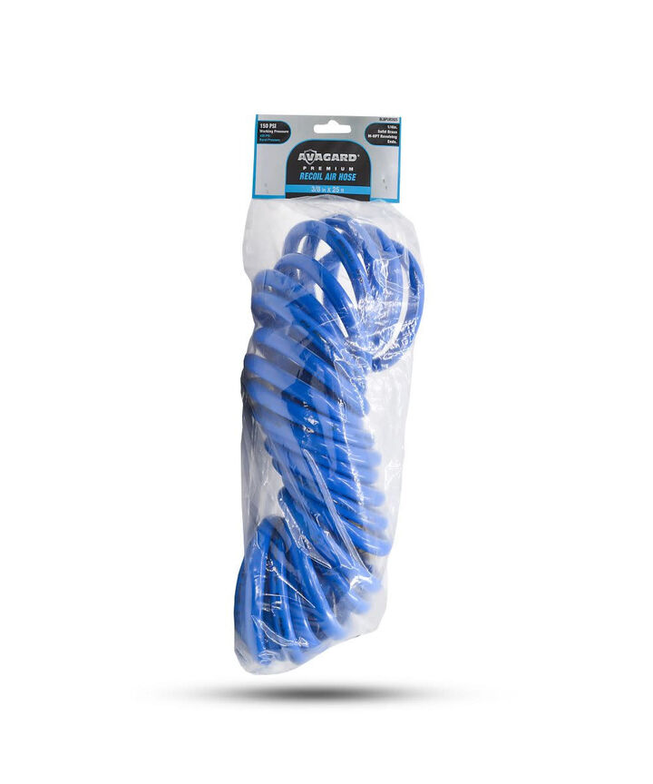 BluBird 3/8 Inch x 25 Ft Polyurethane Recoil Air Hose Assembly