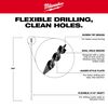 Milwaukee 9/16 Inch x 54 Inches Flexible Cable Auger Bit 3 Piece Set, small image number 5