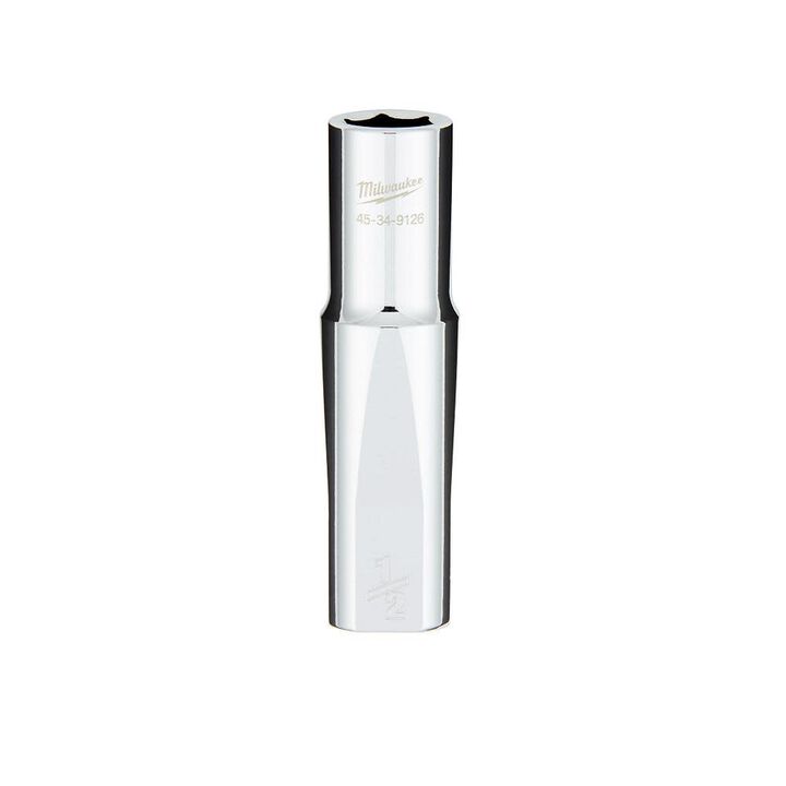 Milwaukee 1/2 in. Drive 1/2 in. SAE 6-Point Deep Socket with FOUR FLAT Sides