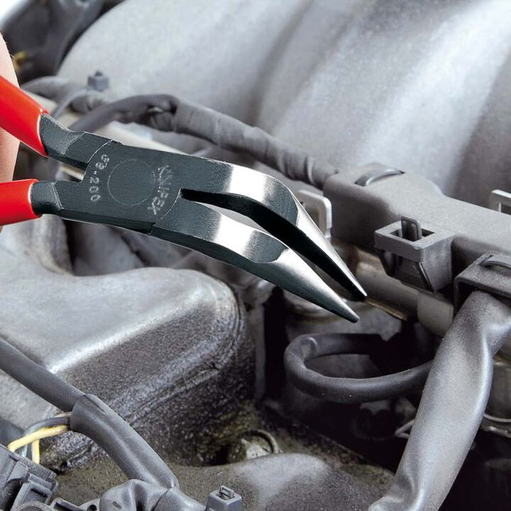 Knipex 8 Inch Steel Long Nose 70 Degree Angled Plier, large image number 3