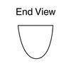 Kraft Tool Co 14 Inch x 3/4 Inch Half Round Convex Sled Runner with Wood Handle, small image number 2