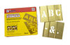 C H Hanson 2 Inch Stencil Set-Letter, Brass, 33 Pieces, small image number 1