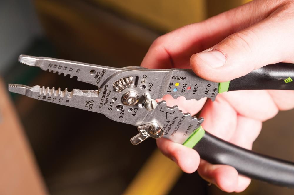 Greenlee Stainless Steel 7.5in Wire Stripper/Cutter/Crimper, large image number 2