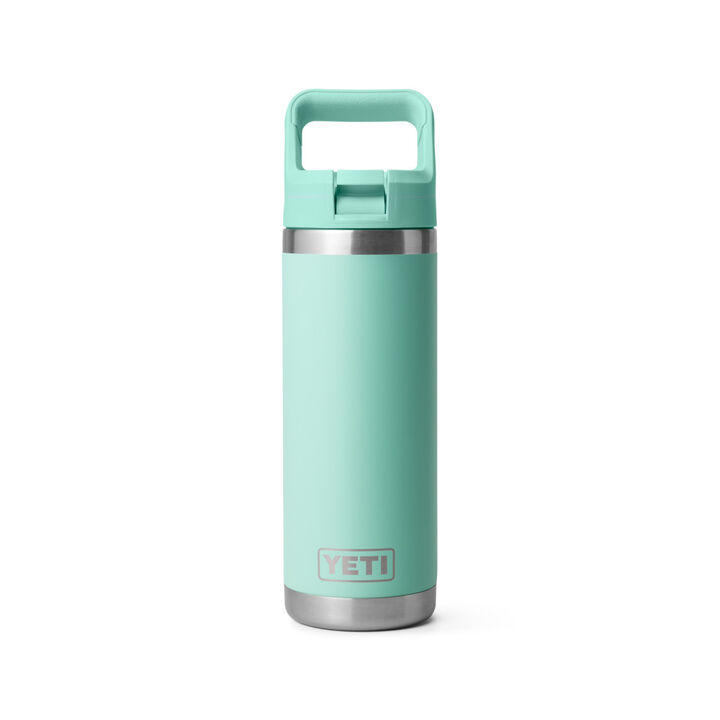 Yeti 18oz Rambler Water Bottle with Straw Cap Seafoam