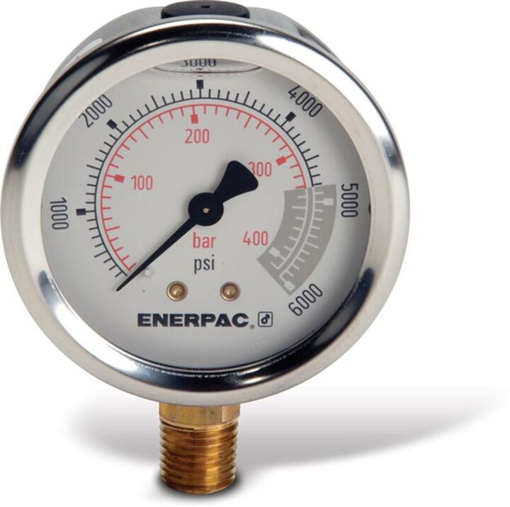 Enerpac 2.5 Inch 6000 PSI Glycerin Filled Pressure Gauge