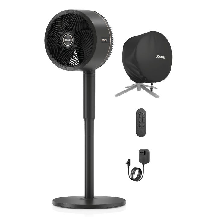 Shark FlexBreeze 110V 36W 3A Pedestal and Table Fan with Cover Dark Gray