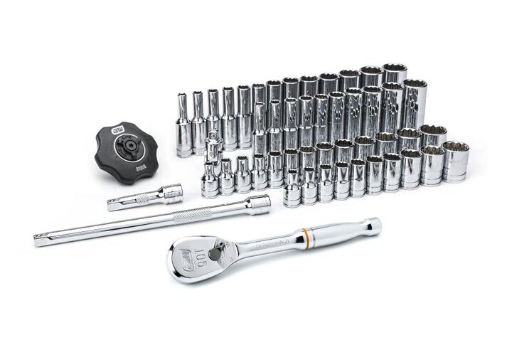 GEARWRENCH 51 Pc 1/4in Drive 12 Point SAE/Metric Mechanics Tool Set