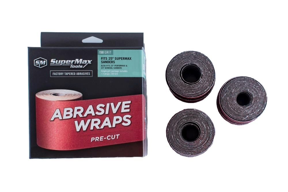 Supermax Tools 3-Pack Box 180 Grit Pre Cut abrasive for the 25 In. Drum Sander, large image number 1