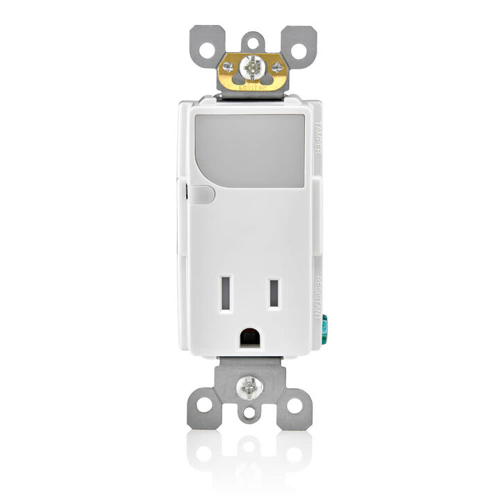 Leviton 15A 125VAC White Combination Decora Receptacle/Outlet