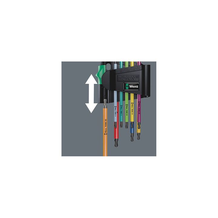Wera Tools Metric BlackLaser 967/9 TX BO Multicolor 1 L-Key Set, large image number 5