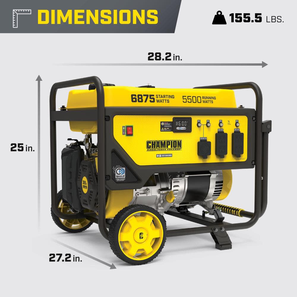 Champion Power Equipment 6875-Watt Gas Powered 49 State Portable Generator, large image number 7