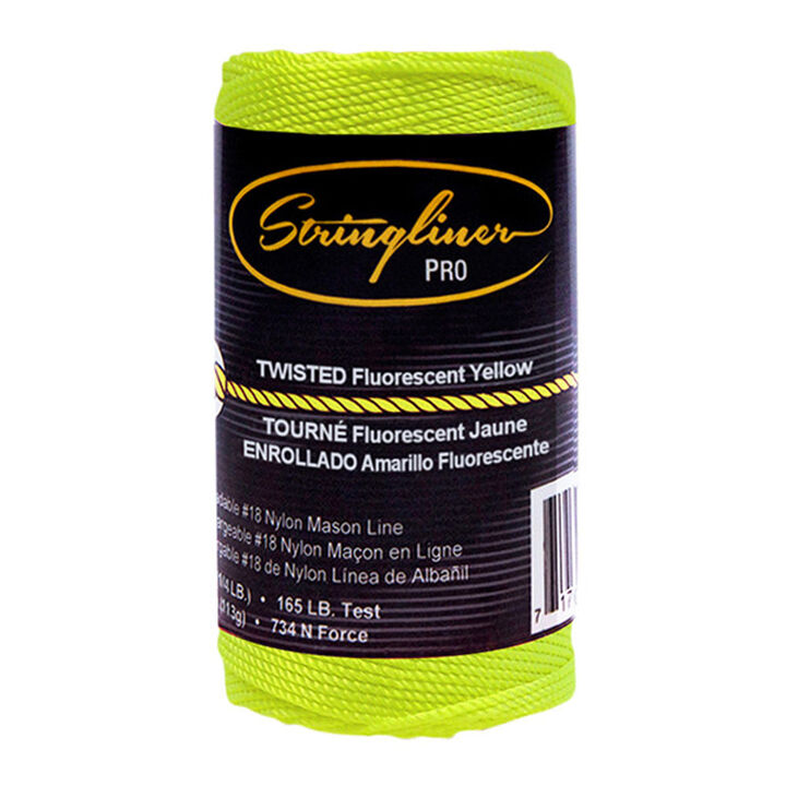Stringliner #18 Construction Replacement Roll Twisted Fluorescent Yellow 270 ft