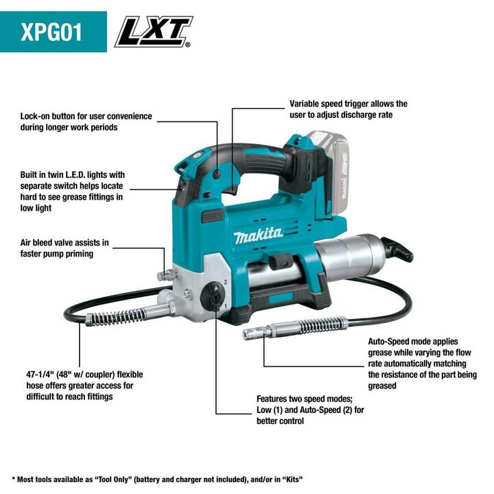 Makita 18V LXT Grease Gun Lithium Ion Cordless Kit, large image number 9