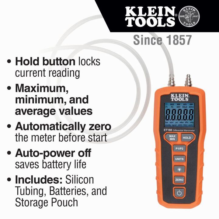 Klein Tools Digital Differential Manometer, large image number 2