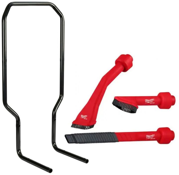 Milwaukee Trolley Handle & AIR-TIP Automotive 3-Piece Vacuum Tool Kit Bundle