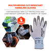 Ergodyne ANSI A2 PU Coated Cut Resistant Gloves, Blue and Gray, XL, small image number 2