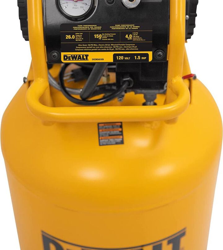 DEWALT 26 Gallon Air Compressor 1.5HP 175 PSI Portable Electric Ultra Quiet, large image number 3