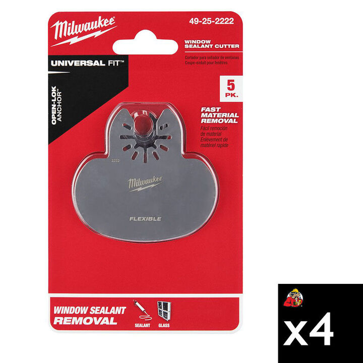 Milwaukee 3.87 Inch Steel Mushroom Sealant Scraper Blade Bundle, 20 Pieces