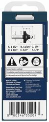 Bosch 1/2in x 11/16in Carbide Tipped Roundover Router Bit, small image number 4