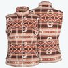 Mobile Warming Upland Sherpa Long Printed Heated Vest Kit 7.4V Womens Clay Aztec Medium, small image number 1