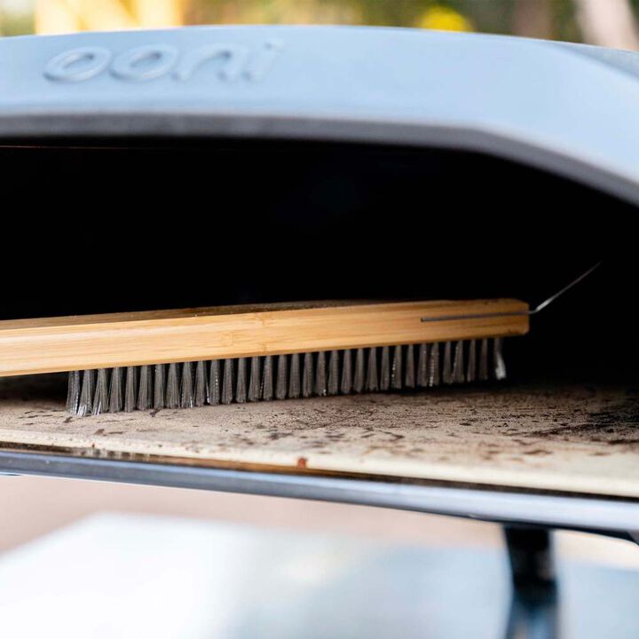 Ooni Pizza Oven Cleaning Brush with Scraper Stainless Steel Brown, large image number 3