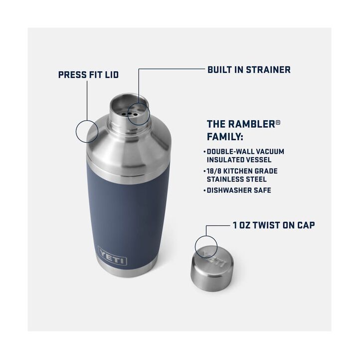 Yeti 20oz Rambler Cocktail Shaker Tropical Pink