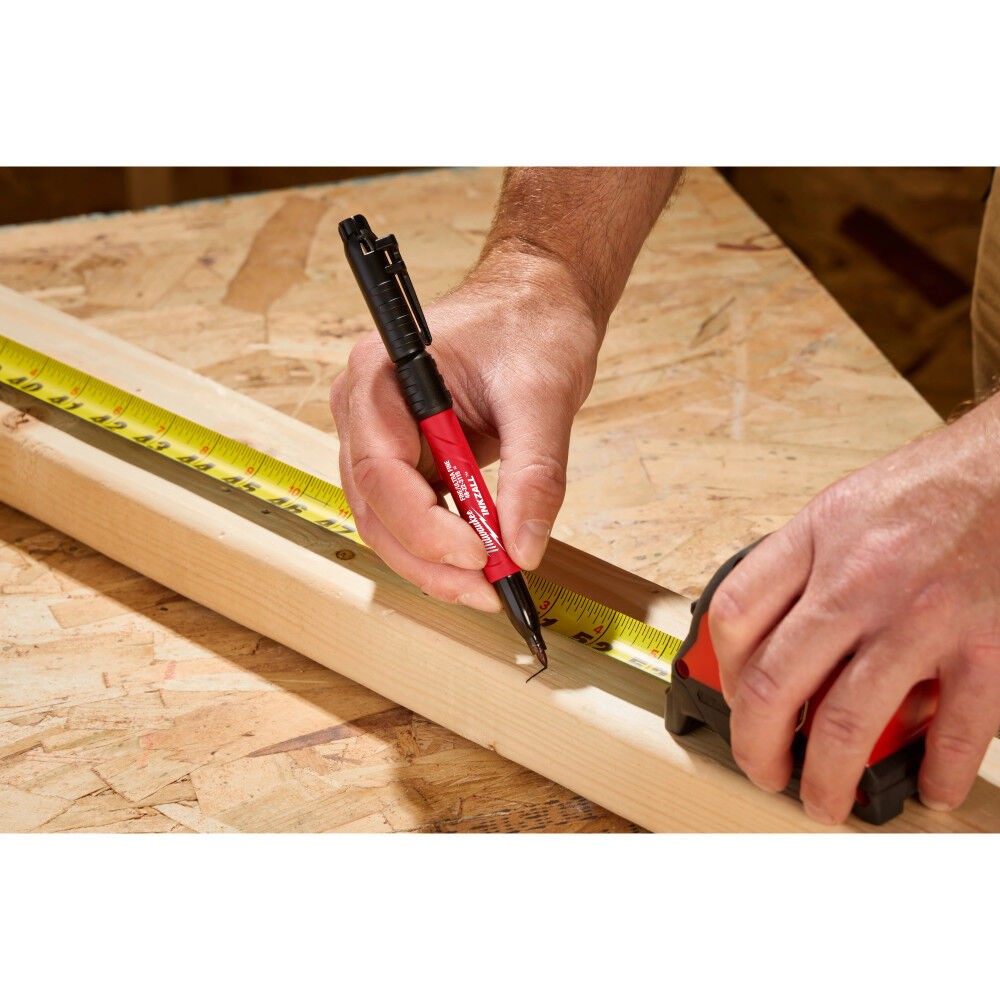 Milwaukee INKZALL Double-Sided Jobsite Fine Ultra Fine and Fine Tip Marker Black, large image number 4