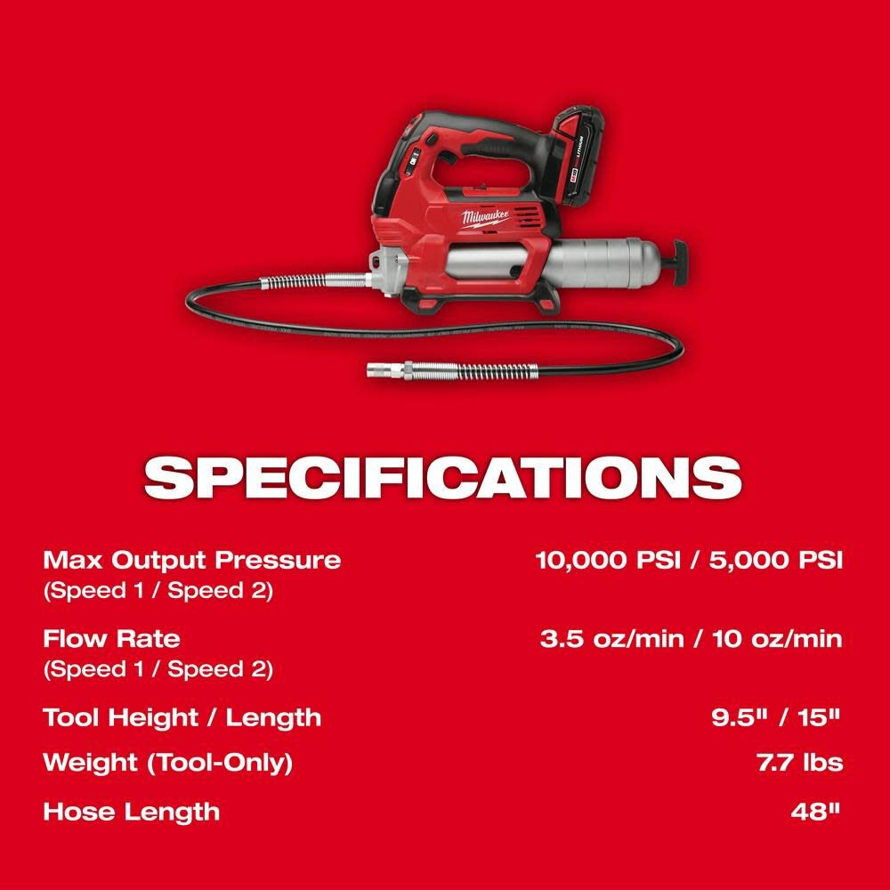 Milwaukee M18 FUEL 1/2in HighTorque Impact Wrench & Grease Gun Combo Kit, large image number 10