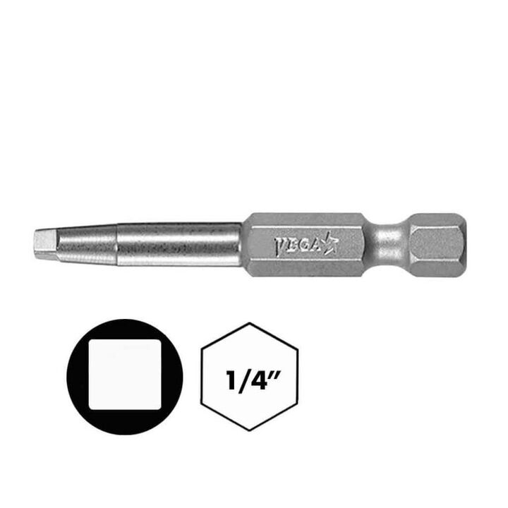 Vega Square Power Bit #2 x 6in Gunmetal Grey, large image number 1