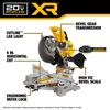 DEWALT 20V MAX* XR 10 Inch Double Bevel Fixed Miter Saw, Compact Miter Saw Stand, & 5Ah Starter Kit Bundle, small image number 5