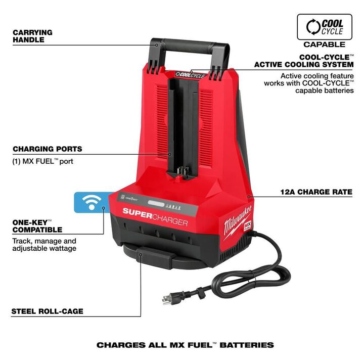 Milwaukee MX FUEL REDLITHIUM FORGE HD12.0 Battery/Super Charger Expansion Kit, large image number 9