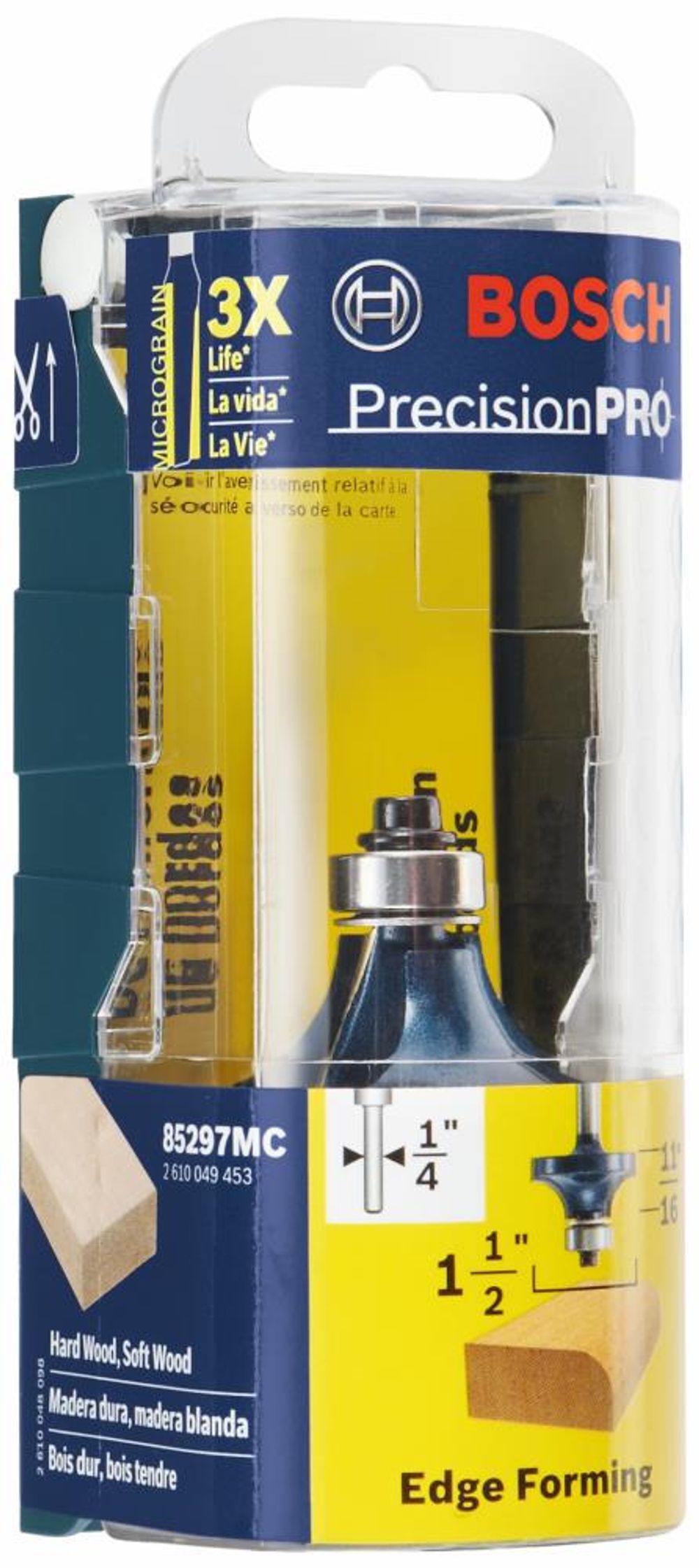 Bosch 1/2in x 11/16in Carbide Tipped Roundover Router Bit, large image number 2