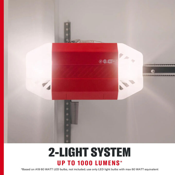 CRAFTSMAN 3/4HP Smart Belt Drive Garage Door Opener Red, large image number 5