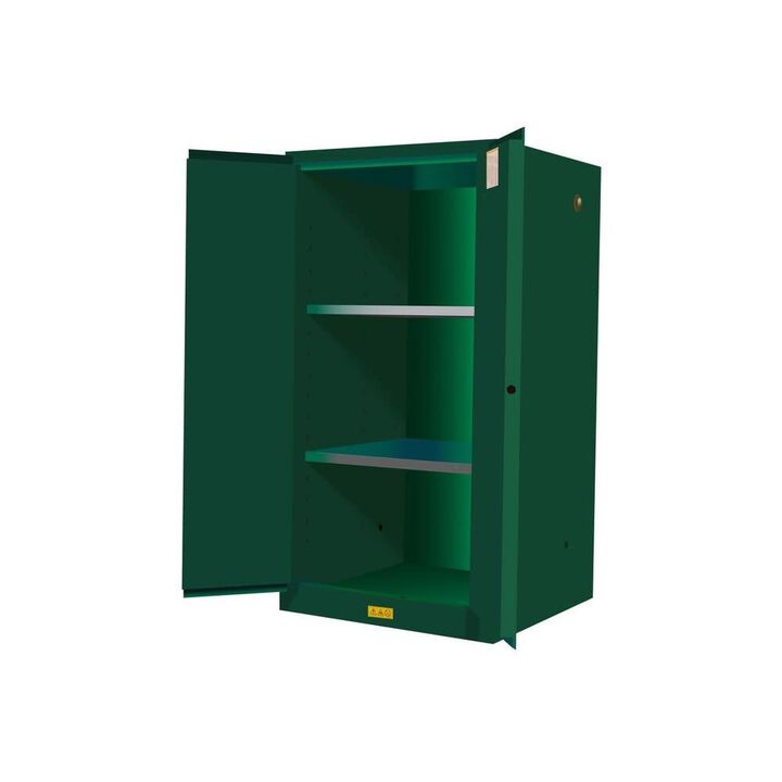 Justrite 60 Gallon Green Steel Manual Close Pesticides Safety Cabinet