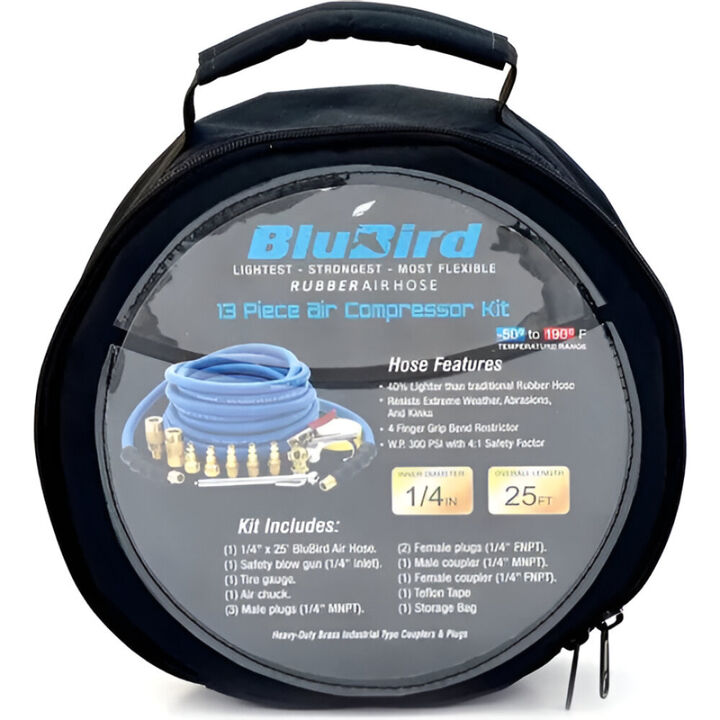 BluBird 1/4 Inch ID x 50 Ft Length Rubber FastFix Hose Kit 12 Pieces, large image number 2