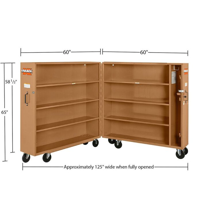 Knaack Model 100 60.9 Cu-Ft. Tan Steel Rolling Cabinet, large image number 3