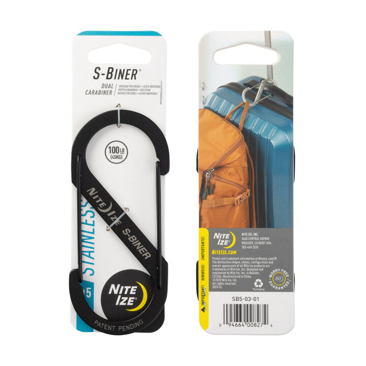 Nite Ize S-Biner Dual Carabiner Stainless Steel #5 Black, large image number 2