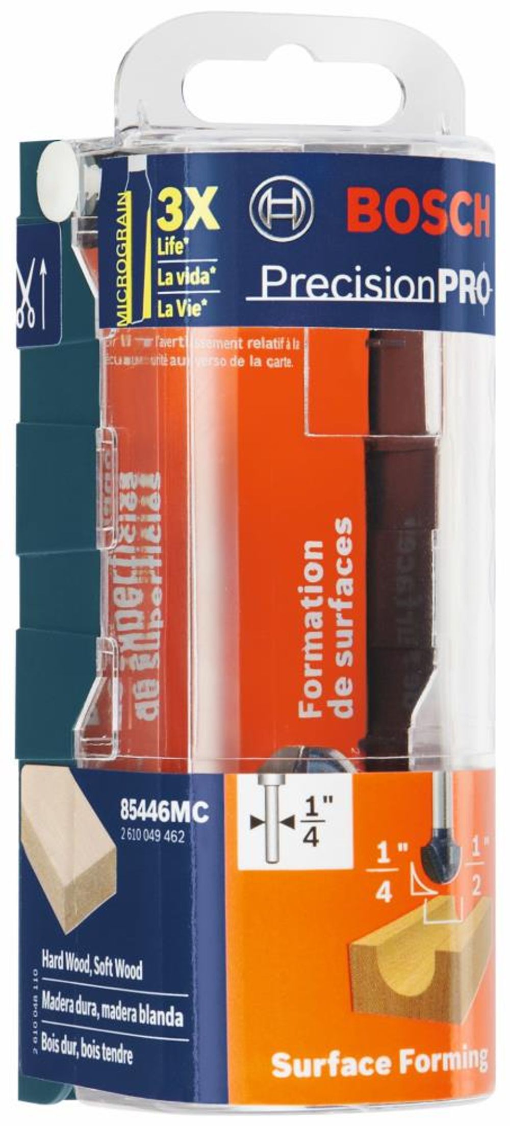 Bosch 1/4in x 1/2in Carbide Tipped Core Box Router Bit, large image number 2