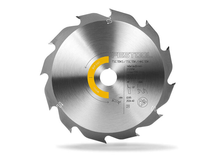 Festool 160 mm PW12 Thin Cut Circular Saw Blade