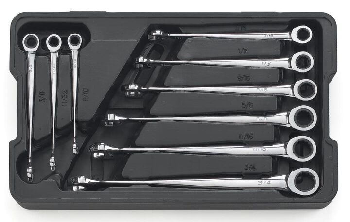 GEARWRENCH 9 pc XL X-Beam Sae Combination Ratcheting Wrench Set