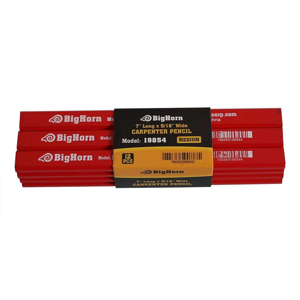 Big Horn Carpenters Pencil 7 Inch long x 9 16 Inch Wide 12 Pack, large image number 2